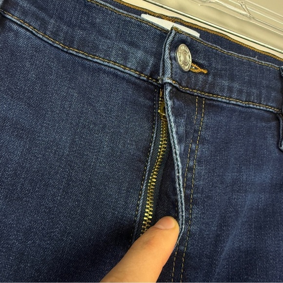 Frame le Palazzo crop majesty Rae dark wash ultra wide leg jeans size 34 waist - Picture 5 of 8